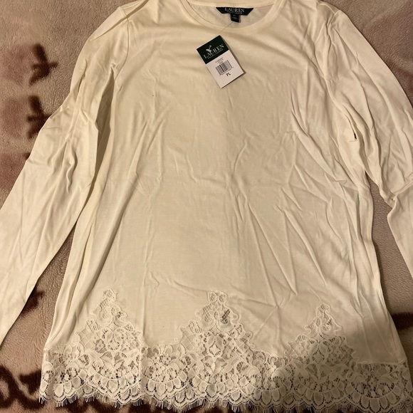 Lauren By Ralph Lauren Petite Long Sleeves With Lace - Picture 8 of 13